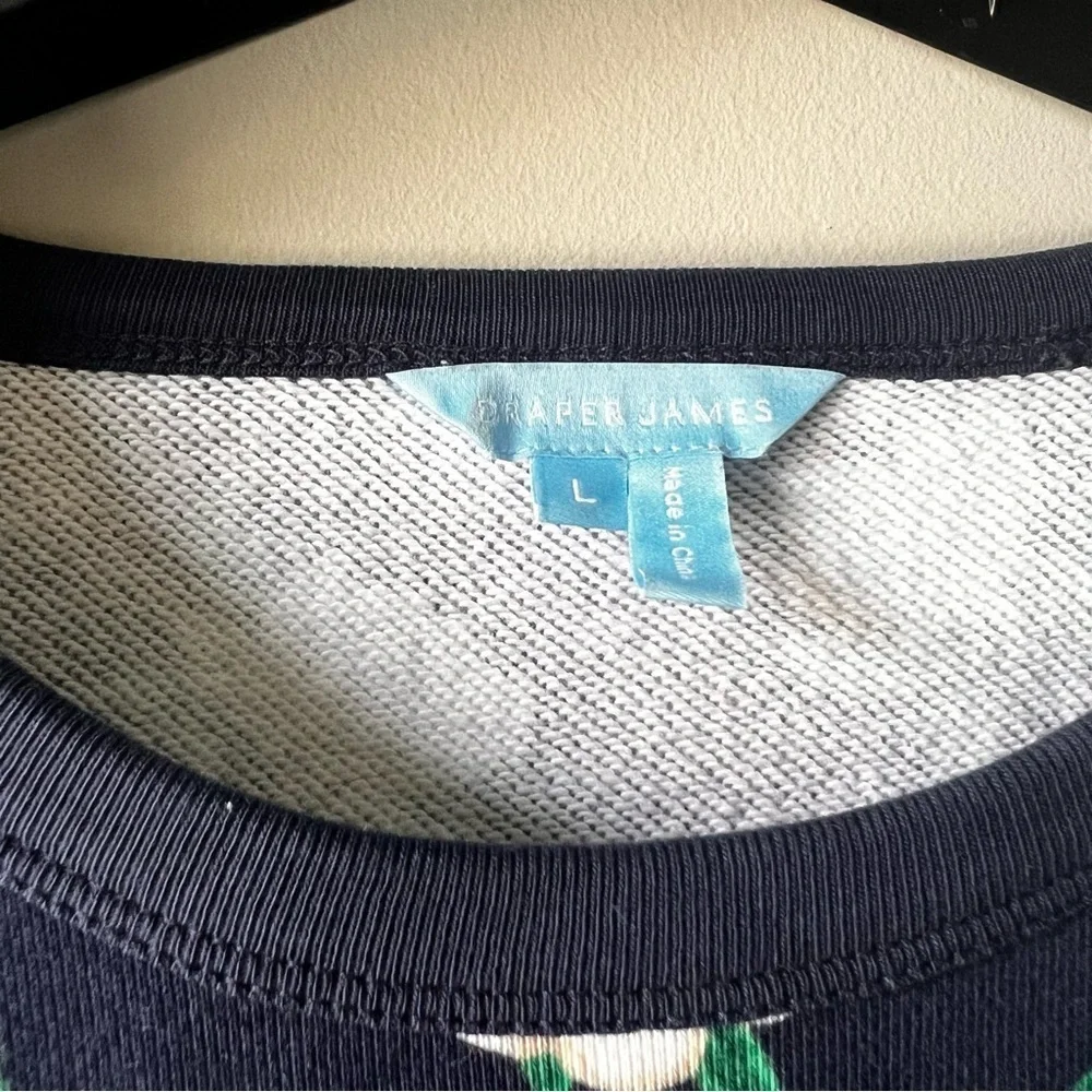 Draper James Natalie Magnolia Blue Floral Sweater Top